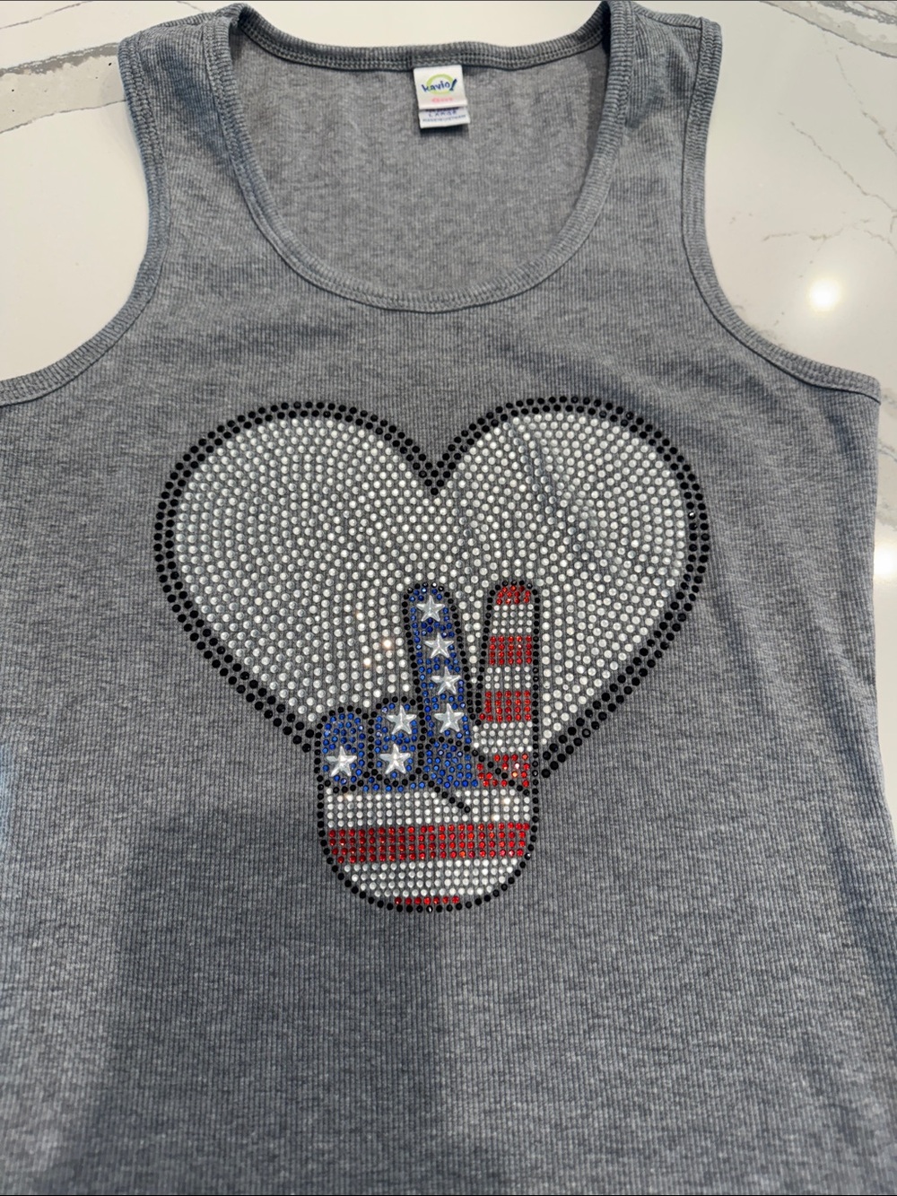 Kavio Girls Large Patriotic Tank Top